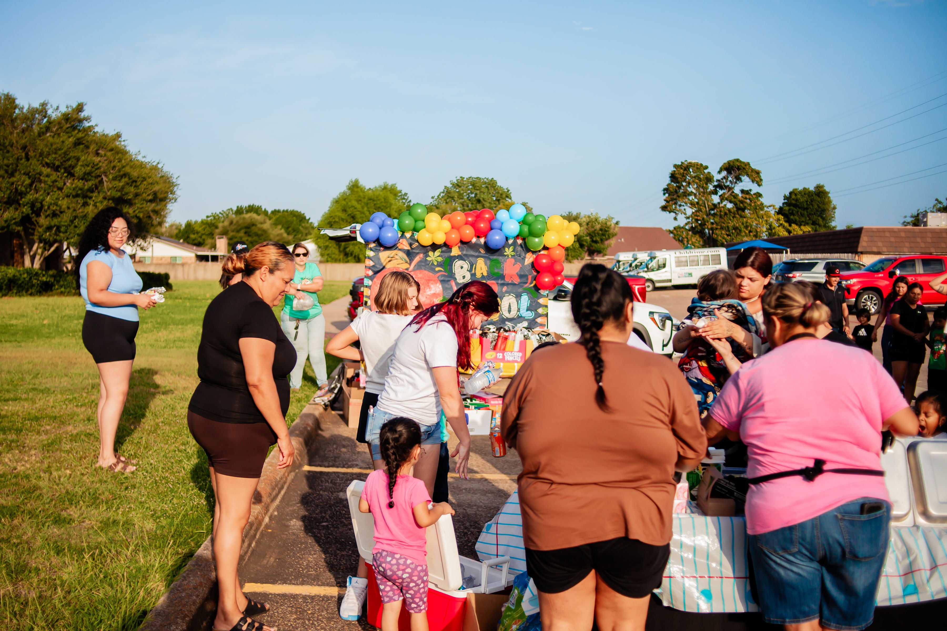 Families at the NexAir back-to-school community event