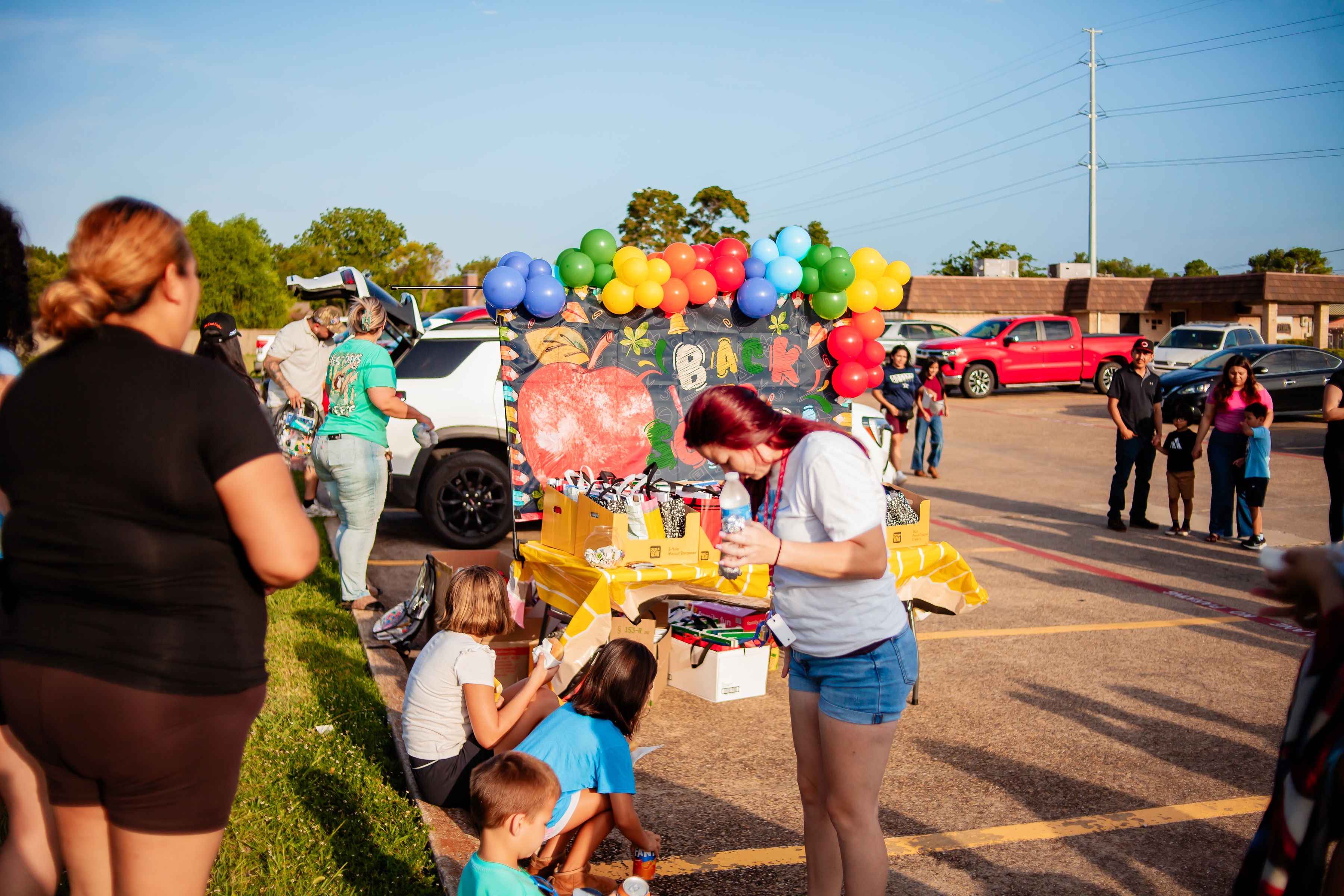 NexAir team handing out school supplies to DFW families